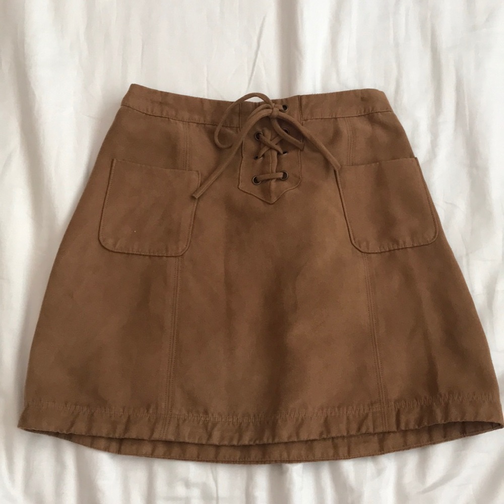 hollister suede skirt